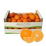 ARISTOS Griechische Orangen Tafelorangen Unbehandelte Apfelsinen Ungewachst Orangenschale auch als Saft-Orangen | Schale zum Kochen Backen Marmelade geeignet | Navel Orangen (12 kg)