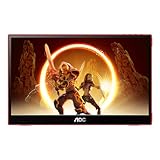 AOC 16G3 - tragbarer 16 Zoll Full HD Gaming Monitor, FreeSync (1920x1080, 144 Hz, MicroHDMI 1.4, USB-C) schwarz-rot