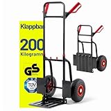 Pallit Sackkarre klappbar 200 kg Stahl ergonomischer Transportwagen Diablo-F für Lager, Umzüge, Camping, Einkäufe