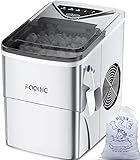 Eiswürfelmaschine Klare Eiswürfel, Selbstreinigende Eismaschine, 9 Würfel in 6 Minuten fertig, 15KG in 24 H, Tragbare Ice Maker Cube Maschine für Zuhause/Küche/Büro/Bar