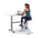 Capital Sports Azura Heimtainer, Deskbike mit Magnet-Widerstand, Heimtrainer-Fahrrad Klappbar, Fitness Fahrrad Heimtrainer, Schreibtischfahrrad für Ausdauertraining, Fitnessgeräte für Zuhause Weiß