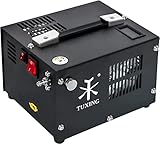 TUXING 4500 Psi PCP-Luftkompressor, öl-/wasserfrei, Stromversorgung über Auto 12 V DC oder zu Hause 220 V AC mit Adapter (im Lieferumfang enthalten), Pumpe für PCP-Luftgewehre und Luftgewehre