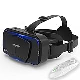 VR Brille Handy Virtual Reality mit Fernbedienung, 3D VR-Brille Erleben Sie Spiele und 360 Grad Filme in weicher & komfortabler Glasses für Phone Android 5~7 inc