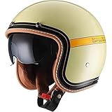 Motorrad Jethelm Mit Sonnenblende Matt Schwarz Roller Quadhelm Damen Herren Roller Motorradhelm Helm Erwachsenenhelm ECE Geprüft 6,XXL(63-64CM)
