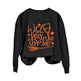 Chanpning Pullover Damen Autumn Leichte Tunika Elegante Partywear Weich T Shirt Longsleeve Winterpullover Lustige Hoodie Outdoor Tunic Festlich Blusen Lightweight Langarmshirt Halloween Kostüm Damen