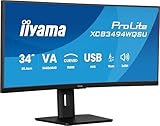 iiyama Prolite XCB3494WQSU-B1 34' VA CURVO UWQHD 120Hz USB-A Altavoces Altura Ajustable