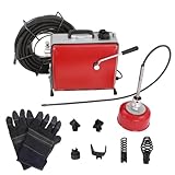 ColdShine Elektrische Rohrreinigungsmaschine 500W Abflussreiniger Spirale 220V Rohrreiniger Kanalreinigungsmaschine geeignet für Ø20-200 mm Rohrleitungen
