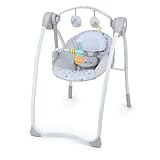 Bright Starts Disney Baby Winnie Puuh Meilenstein-Schaukel, Classic Pals, faltbares Design mit Spielzeugen und Melodien, Unisex, Neugeborene+ (2,7 – 9kg)