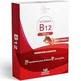 Vitamin B12 1000 mcg | 160 Kautabletten mit hoher Absorption | Erdbeergeschmack | körperliche und geistige Unterstützung | fördert das körperliche und geistige Wohlbefinden