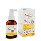 Active Life D3-600 Tropfen mit 5000 IE D3 pro Tropfen hochdosiert - unterstützt das Immunsystem, stärkt Knochen, Zähne und Muskeln - ohne Zusatzstoffe – GVO-frei