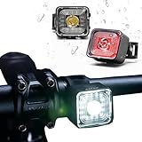 LUOFENG Wiederaufladbare LED-Fahrradbeleuchtung,Vorder- und Rücklicht-Set,tragbare Mini-Fahrradbeleuchtung,einfache Installation für mehr Sicherheit beim Radfahren