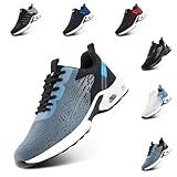 Hitmars Laufschuhe Herren Sportschuhe Luftpolster Turnschuhe rutschfeste Atmungsaktiv Leichtgewichts Straßenlaufschuhe Sneaker Joggingschuhe Walkingschuhe Fitness Schuhe Blau 41 EU