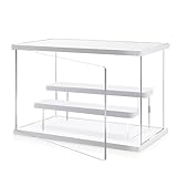 SWAWIS Acryl Vitrine Schaukasten Vitrine Transparent Display Case Vitrine Schaukasten Acryl Vitrine Box für Lego, Modellauto, Sammlerstücke, Miniaturfiguren Staubdichter Schutz, 30,5 x 18 x 21,8 cm