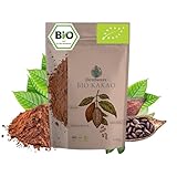 Rohkakao 500 g BIO ohne Zusatzstoffe | Stark entöltes Kakao-Pulver ohne Zucker | Bio Kakaopulver | Backkakao ohne Zucker in nachhaltiger Aromaverpackung | Rohkakao