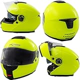 A-Pro Klapphelm Helm Innensonnenblende Modular Motorradhelm Fluo XXL