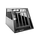 MaxxPet Hundebox Auto, Hundetransportbox Auto, Hundebox Auto Kofferraum, Hundebox XXL, Hundebox Große Hunde, Hundeboxen Alu, Hundekäfig Auto, 54x69x50cm