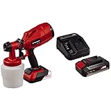 Einhell Akku-Farbsprühsystem TC-SY 18/60 Li Power X-Change (Li-Ion, 18 V, Förderleistung 650 ml/min, 800 ml Farbbehälter, inkl. 2,0 mm und 2,5 mm Düse, 2,5 Ah Akku und Ladegerät)