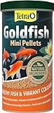 Tetra Pond Goldfish Mini Pellets Fischfutter - für kleine Goldfische und Kaltwasserfische im Gartenteich, 1 L Dose