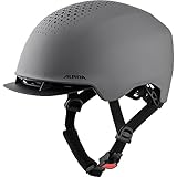 Alpina Idol - Nachhaltiger, Beleuchteter & Leichter Fahrradhelm Mit LED-Licht & Sonnenschild Für Erwachsene, Coffee-Grey matt, 52-56 cm