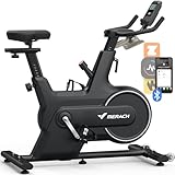 MERACH Indoor Cycling Bike, Heimtrainer für Zuhause mit magnetischem Widerstand, Bluetooth-Ergometer mit Bluetooth-Verbindung, Komfort-Sitzkissen, 130KG Belastbar