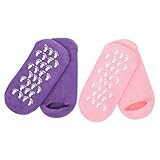 WRITWAA 2 Paare feuchtigkeitsspendende Fußabdeckungen Socken für die Fußpflege Spa-Socken für den Salon frauen socken Fußmasken Spa-Socken verwenden Baumwollgarn