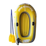 Aufblasbares Boot für 1/2 Personen, aufblasbares Kajak, Doppel-Sommer-PVC-aufblasbares Kajak, kompaktes Schlauchboot, tragbares faltbares dickes Fischerboot für treibenden Wassersport