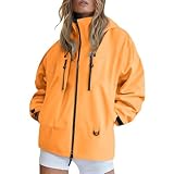 Generisch Regenjacke Leichte Sommerjacke Damen Wasserdicht Atmungsaktiv Windbreaker Regenjacke Mit Kapuze Reißverschluss Übergangsjacke Softshelljacke Fahrradjacke Damen Outdoorjacke Wanderjacke