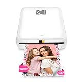 KODAK Step Sofort-Smartphone-Fotodrucker - Tragbarer Mini-Farb-Mobilfotodrucker - Zink 2x3” Klebefotos - Bluetooth-kompatibel mit iOS- & Android-Geräten - Spaßige Bearbeitungs-App - Weiß