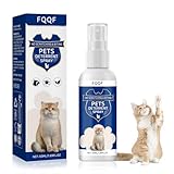 Natürliches Katzenabwehrspray,Anti Kratz Spray Katzen,Kratzschutz Sofa,Fernhaltespray Katze für Innen und Außen,Against Urination&Scratching,Ohne Flecken & Rückstände,50ml
