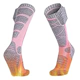 Abbto Beheizbare Wintersocken | Elektrische Heizsocken für frische Wärme, beheizte Socken für Wandern, Camping, Skifahren, Angeln, Jagd, Bergsteigen