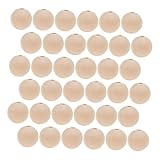 NUOBESTY 100 Stück Hemu-Perlen Abstandshalter lose Perlen Bastelperlen selber machen runde lose Abstandsperlen DIY handgemachte Perle Vintage lose Perlen Girlande machen Perlen Holz Khaki