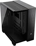 CORSAIR 6500X Mid-Tower ATX-Doppelkammer-PC-Gehäuse – Gehärtetes Panoramaglas - Umgekehrte Verbindung Motherboard-Kompatibel – Keine Ventilatoren Inbegriffen – Schwarz/Obsidian Aluminium