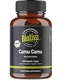 Camu Camu Bio Kapseln 150 Stück - 700mg - mit natürlichem Vitamin C - 5 Monatsvorrat - Immunabwehr - ohne Pestizide - abgefüllt in Deutschland - Biotiva