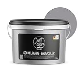 Sockelfarbe 5L Steingrau | hochwertige Farbe für Beton, Mauerwerk, Kellerwand, Fassade & Dachflächen | Nassabriebklasse 1 | Made in Germany | Wetter & UV-Beständig