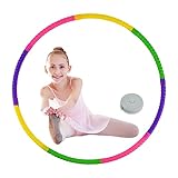 AolKee Hula Fitness Reifen Kinder, Mehrfarbiger Kinder-Hula-Reife für Jungen und Mädchen, Kunststoff Abnehmbar Hula Fitness Reifen Kinder, perfekt für Tanz, Fitnessstudio und Fitness-Aktivitäten