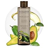 Bio-Avocado Shampoo, ECOLATIER® 250ml - Nährstoffreich & Kräftigend, Vegan, Vitamine B,C,D,E, Antioxidantien - Glanz & Geschmeidigkeit, Stärkt Haare & Kopfhaut