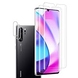 VideoSecu 2+2 Stück für Panzerglas für Huawei P30 Pro Kamera Schutzfolie, 9H Härte HD Blasenfreie Gehärtetes Glas Displayschutzfolie - 100% Touchgenauigkeit, Kratzfest, Vollständige Abdeckung