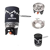 ALPIN LOACKER Storm Kit Pro Camping Gaskocher Set mit Piezozündung I Outdoor und Indoor Campinggaskocher I Leichter Campingkocher mit 1000ml Topf