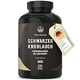 Schwarzer Knoblauch Extrakt (15:1) - 270 Kapseln (750mg) - 1500mg pro Tag - 14,89% Polyphenole - mit S-Allylcystein (SAC) - fermentiert, laborgeprüft, deutsche Produktion - TRUE NATURE