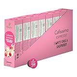 Tchibo Cafissimo Espresso Raspberry White Choc Kaffeekapseln, 80 Stück - 8x 10 Kapseln (Espresso, Geschmack von weißer Schokolade und Himbeere), nachhaltig & fair gehandelt, Limited Edition