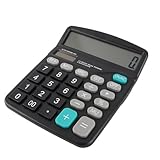 Naroote Taschenrechner, Basisrechner 12 Ziffern mit Einem Wissenschaftlichen Taschenrechner für das Dual -Power -Design für Zuhause, Basic Office, Business, School, Schüler, Schüler (Black)