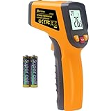 KETOTEK Infrarot Thermometer Laser Digital IR Thermometer pyrometer Lebensmittel Berührungslos Thermometer Pistole -50-600 ℃(-58-1112°F) Thermometer Temperaturprüfgerät (Gelb)