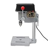 Tischbohrmaschine, 340W Standbohrmaschine Säulenbohrmaschine, 3 Geschwindigkeiten einstellbar, 0-8000r/min, 0-11000r/min, 0-16000r/min