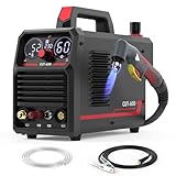 YESWELDER 230V Plasmaschneider mit 60A Niederfrequenz-Zündung Berührungsloses Pilotlichtbogen, Große LED Digitalanzeige, Max. Schnitt 20mm, Sauberer Schnitt 13 mm, IGBT Plasmaschneidmaschine