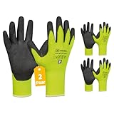 Gebol - Winter Lite Touch, Winter-Arbeitshandschuhe mit perfekter Passform, Montagehandschuh für kühle Temperaturen, sicherer Griff, Inhalt: 2 Paar Multipack, Größe L (Gr. 9), Farbe: Gelb/Schwarz
