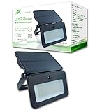 greenandco 2x LED Solar-Flutlichtstrahler mit Bewegungsmelder | 1000 Lumen | dimmbar in 3 Stufen | Lichtfarbe einstellbar 6500/4000/3000 K | IP65 | für Außenbereich geeignet | Wand Strahler