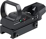 Feyachi Red Dot Visier Red Green Leuchtpunktvisier Reflex Sight mit einstellbares taktisch Rot und Grün Fadenkreuz Zielfernrohr Reflexvisier kompatibel mit 20mm/22mm Picatinny