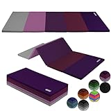 ALPIDEX Turnmatte klappbare Weichbodenmatte 185 x 78 x 3,2 cm Gymnastikmatte Sportmatte für zuhause Kinder Erwachsene, Farbe:lila