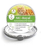 MC-Royal® Zeckenhalsband für Katzen [100% natürlichen Inhaltsstoffen & Safe-Lock] - Flohhalsband - größenverstellbar, wasserfest - zuverlässiger Schutz vor Flöhe & Zecken