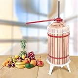 UISEBRT 30 Litter manuell Obstpresse Weinpresse Saftpresse Apfelsaftpresse Beerenpresse Spindelpresse inkl. Pressnetz, für frisch gepresste Obstgeschäfte Familienfeiern Weinbereitung(30L)